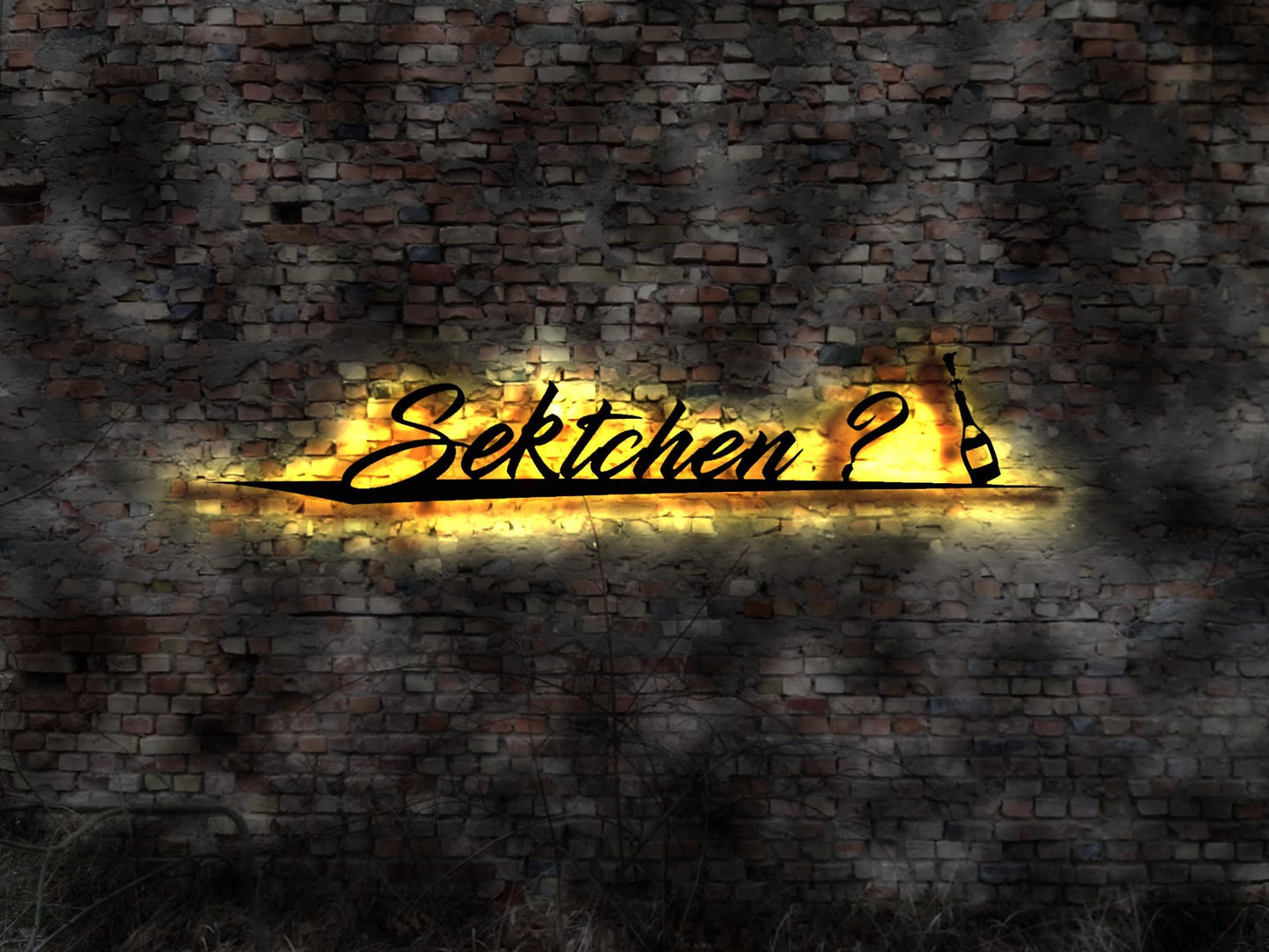 Sektchen LED Schaumwein Sektempfang Jahrgangssekt Sektkellerei Winzer Neon sign Sektflasche Sektgläser Sektglas Sektkorken Sektkelterei