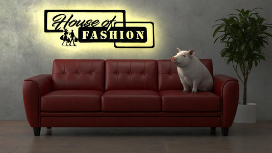 LED Wandbild Bild House of Fashion Mode Modegschäft Deko Kaufhaus