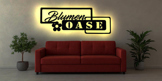 LED Wandbild Blumen Oase Deko Blumengeschäft Floristik Geschenkidee