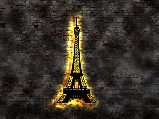 3D LED Wandbild Eifelturm Poster Modell Puzzle Poster Figur Tapete Kette Karte Handyhülle Wandtattoo Paris Pariser Eiffelturm Turm