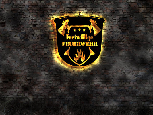 LED Skyline Freiwillige Feuerwehr Schlauch Feuerwehrhelm FFW 112 Neonreklame Schild Aufkleber Feuerwehrauto Löschfahrzeug    no  Modellauto