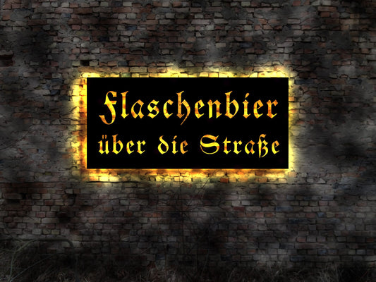 Flaschenbier Bier no Metallschild Blechschild Schild Sign Emallie Emailschild Schild Aufkleber Wandtattoo Wandsticker no Emaillieschild