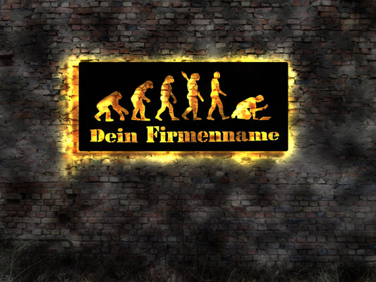 Fliesenleger Schild Reklame Zahnspachtel Fliesenschneider Knieschoner Firma sign Firmenschild  Zahnspachtel Symbol Emblem Geschenk Evolution