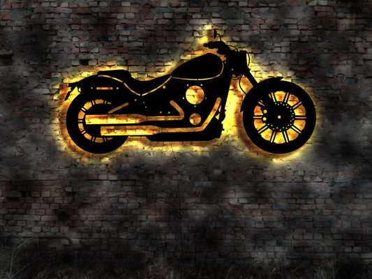 3D Chopper Motorrad Bike Schopper Rocker Aufkleber Buch Werkzeug Bausatz Bild  Motorradfahrer Bild Leinwandbild Holzsschnitt Aufnäher Emblem
