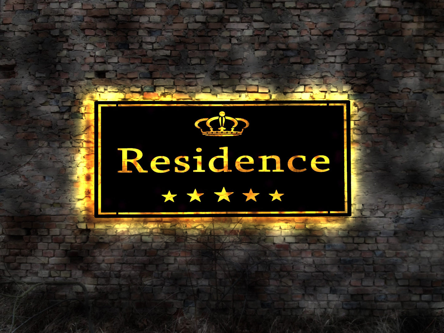 Residenz Schilde Lounge Türvorleger Wandaufkleber Aufkleber Fußmatte Residence Fahne Flagge 3D Aufkleber Buch Neonreklame Werbung