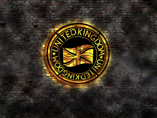 United Kingdom UK England Flagge Flag Fahne Sticker Schild Emblem Logo Aufkleber Leuchtschild  Fan item Leinwandbild Schilder Zeichen