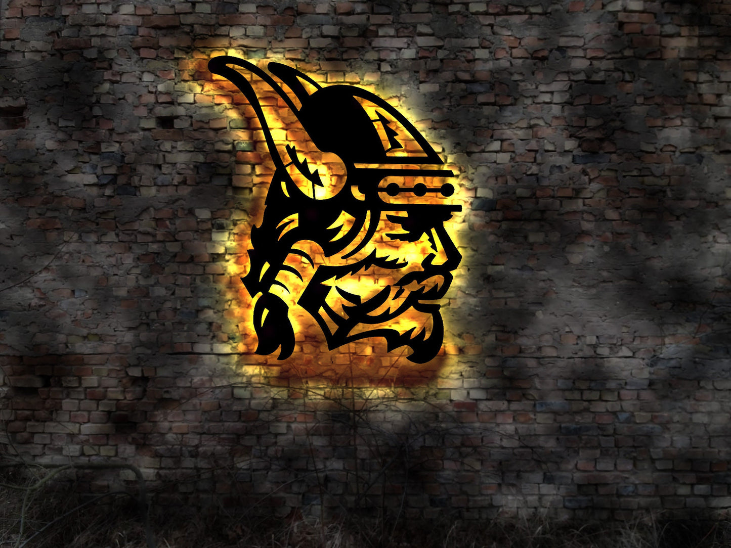 Wandbild Halskette Vegvisier Runen Kette Wikinger Kompass Viking Wandtattoo sign Symbol Schild Helm Armband Rüstung Ritter