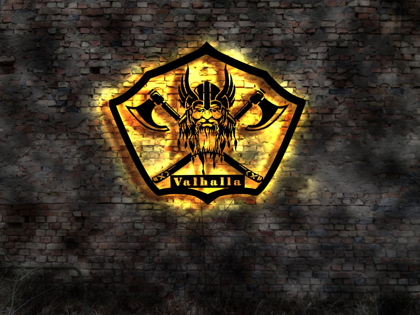 Wandbild Halskette Vegvisier Runen Kette Wikinger Kompass Viking Wandtattoo sign Symbol Schild Helm Armband Rüstung Ritter Vinkinger