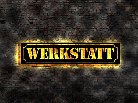 KFZ Werkstatt Schild Reparatur Blechschild Auto Neon sign Neonreklame Buch  Fahne Flagge 3D Aufkleber Motor V8 V6 KFZ Pinup Girl Pin up