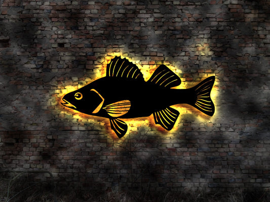 Zander Fisch fish Aufkleber Köder Buch Angler Wobbler Raubfischköder Neon sign Fische