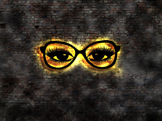 Optiker Brille Augenoptiker Schild Sonnenbrille Augenarzt Aufsteller Display Aufkleber Wandtattoo  Leuchtschild Wandsticker glasses eyes