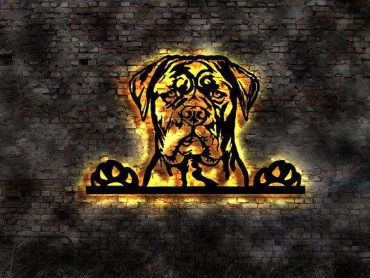 3D LED Cane Corso  aus Holz Welpen Welpe Buch Hund Dog Zucht Züchter Geschirr Futternapf Leine Leckerlies Halsband Stoffhund Plüschtier