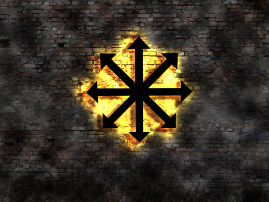 LED Sign Chaosmagie Logo Aufkleber Zeichen Magier Ritual Paradigmenwechsel Neonreklame Zauberei