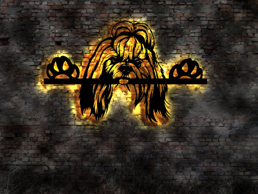 Shih Tzu Shi  Wandbild Holz Welpen Welpe no Aufkleber Buch Zucht