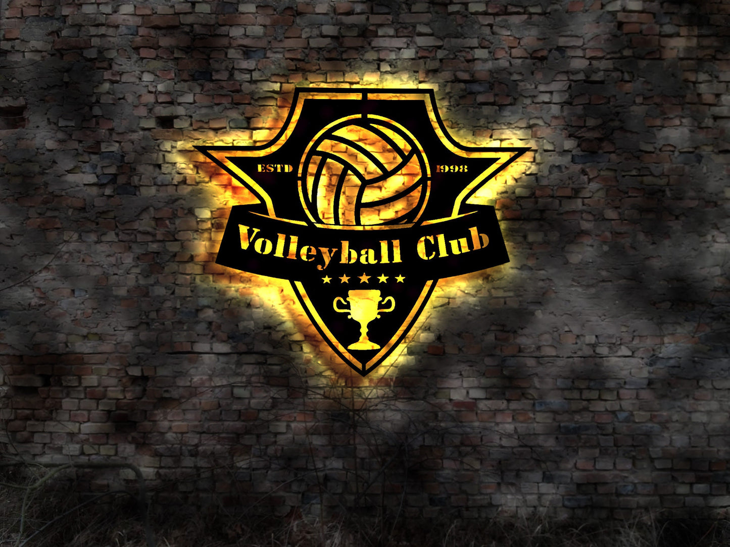 Volleyball Bild Wandtattoo Aufkleber Volleyballnetz Ball Buch club Tattoo Schuhe Volleyballnetz Spieler Bälle Wandbild Deko Leuchtschild