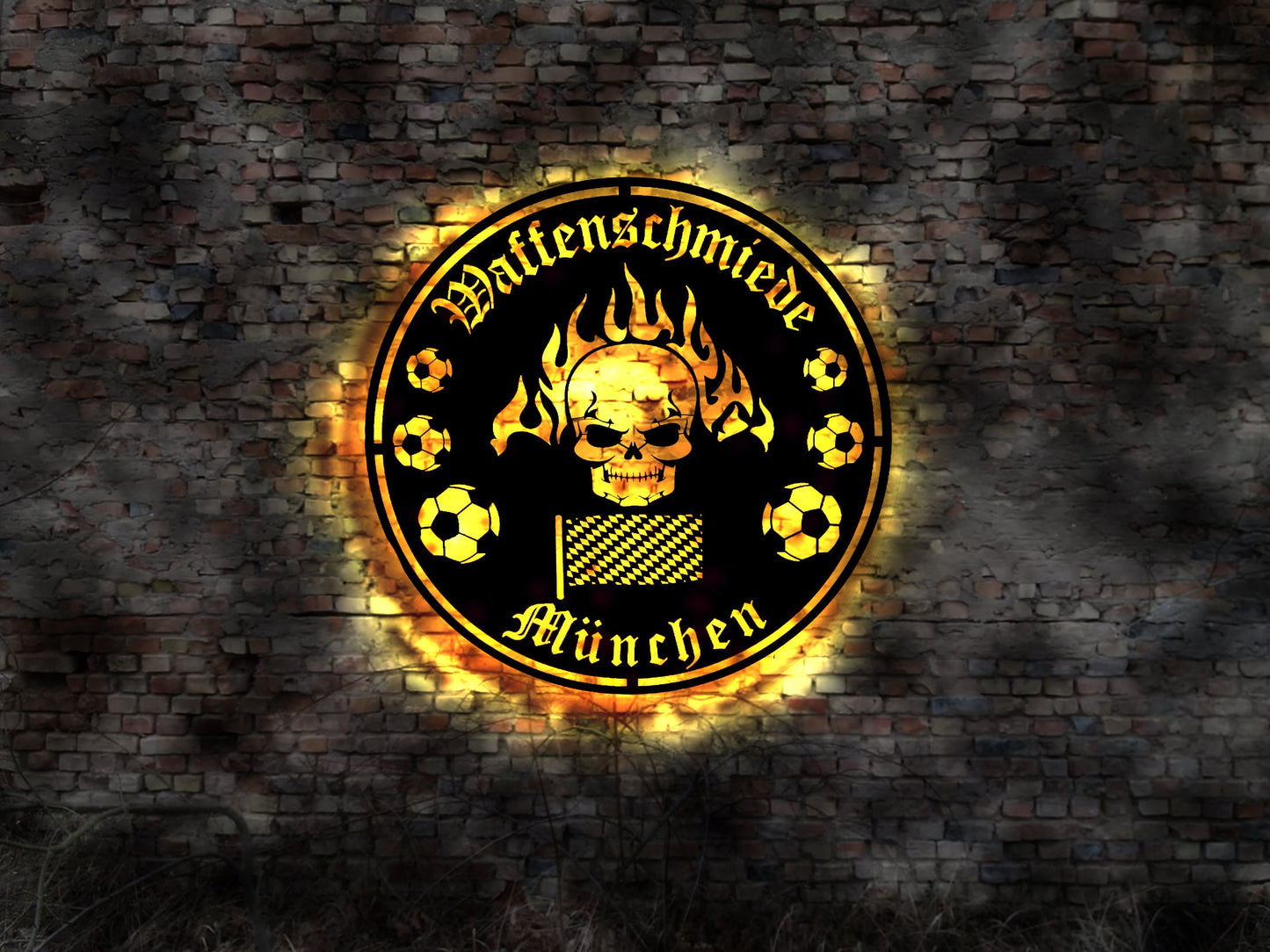 Waffenschmiede München Aufkleber Aufnäher Fahne Flagge Tattoo Wandtattoo