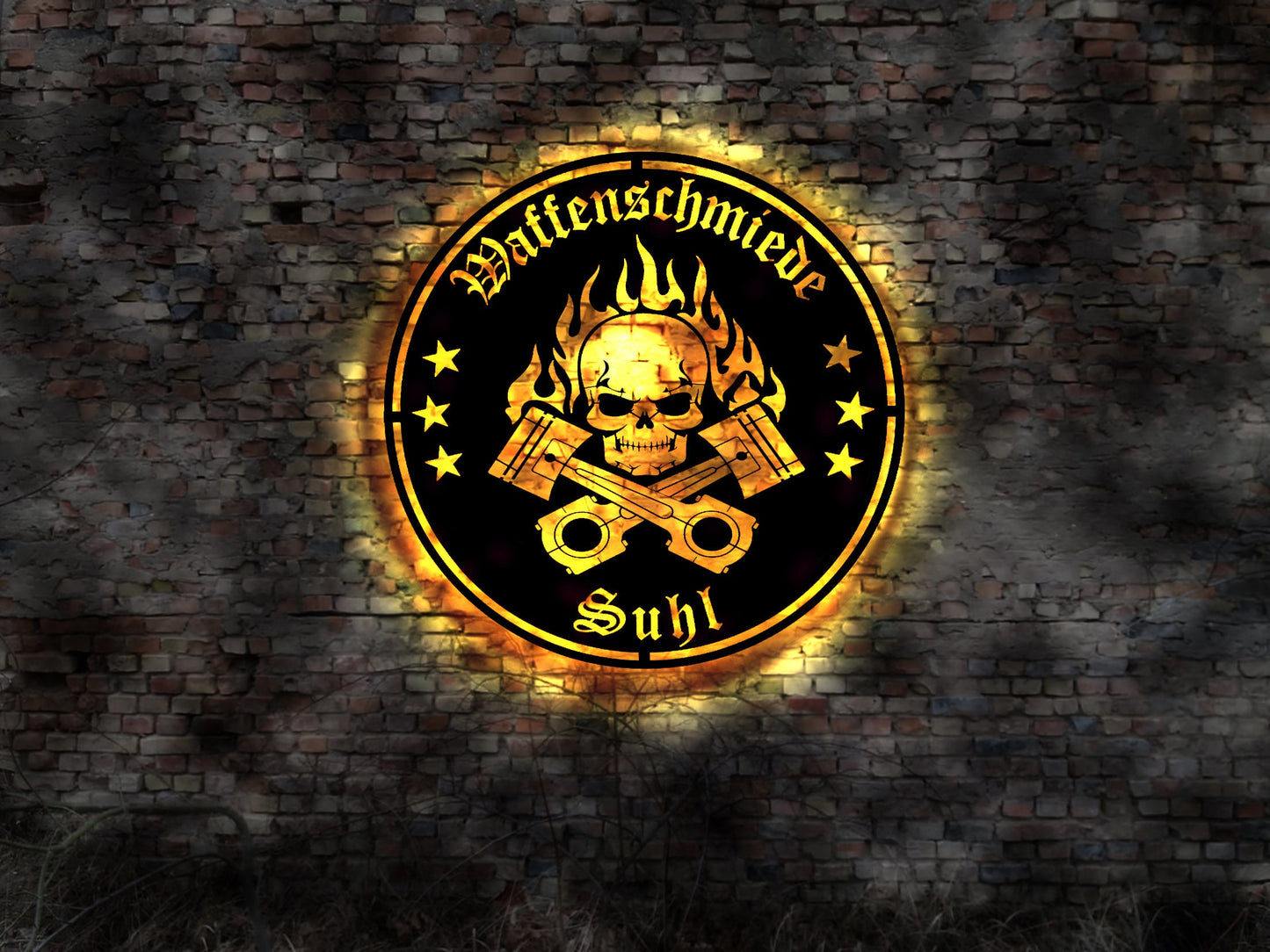 Waffenschmiede Suhl Stadt Skyline Silhouette Aufkleber Aufnäher Fahne Flagge Tattoo Wandtattoo