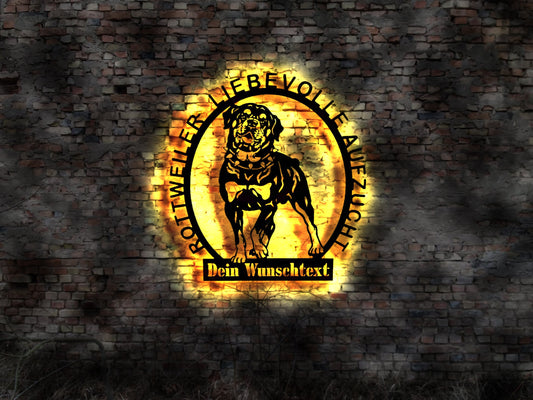 3D LED Rottweiler Aufzucht  Logo Welpen Welpe Buch Hund Dog Zucht Züchter Geschirr Futternapf Leine Leckerlies Halsband Stoffhund Plüschtier
