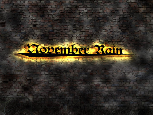 November Rain   sign Schild no Blechschild  Neon sign LED Metallschild Holzschild Aufkleber Nachtlicht Küche Herzchen Sticker Aufkleber