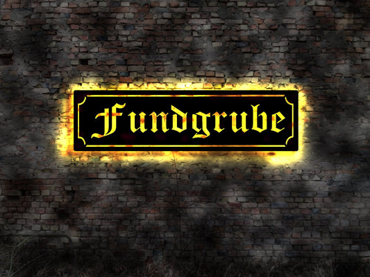 Fundgrube sign  Leuchtreklame Laden Geschäft store Flomarkt Trödel Trödelhalle Deko Schild Aufkleber Wandtattoo Wandsticker Flohmarkt