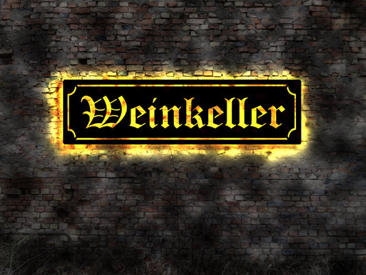 Weinkeller  Gasthaus Gaststätte Brauerei Bier Brauset Set Brauer Buch no Neonreklame Leuchtschild Emailschild Vinzer  Neon sign Keller Wein