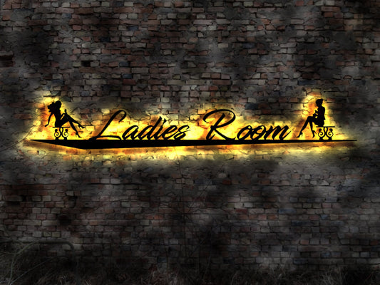 Ladies Room Frau Frauen Table Leuchtreklame Dance Neon sign Schild Wandbild Deko Wandbehang Zickenzone Zicke Lady Damen Dame