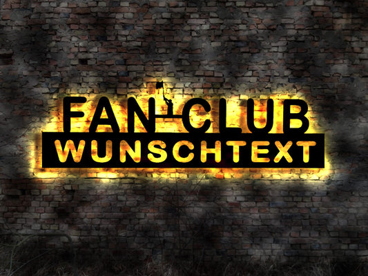 LED Leuchtreklame Schild Fanclub Fans Fan Club Verein Wettbewerb Sportler Sport Schilder no Blechschild Neonreklame sign