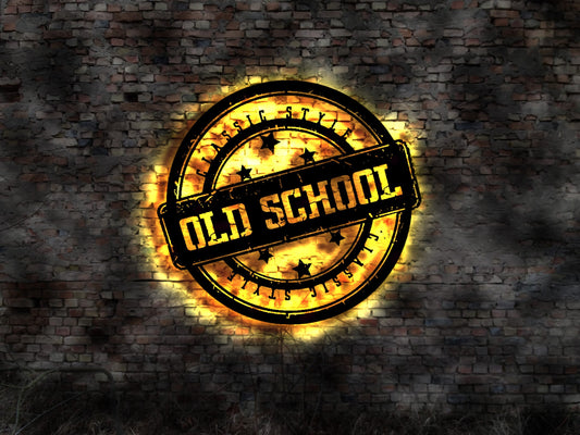 Vintage sign no neon Leuchtreklame Laden Old School  Flomarkt Trödel Trödelhalle Deko Schild Aufkleber Wandtattoo Wandsticker Flohmarkt