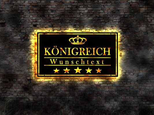 Königreich no Neon sign King Schild Aufkleber Bild Spielzeug Kostüm VIP Lounge Werbung Leuchtschild Bardeko BarSchild Werbung V.I.P.