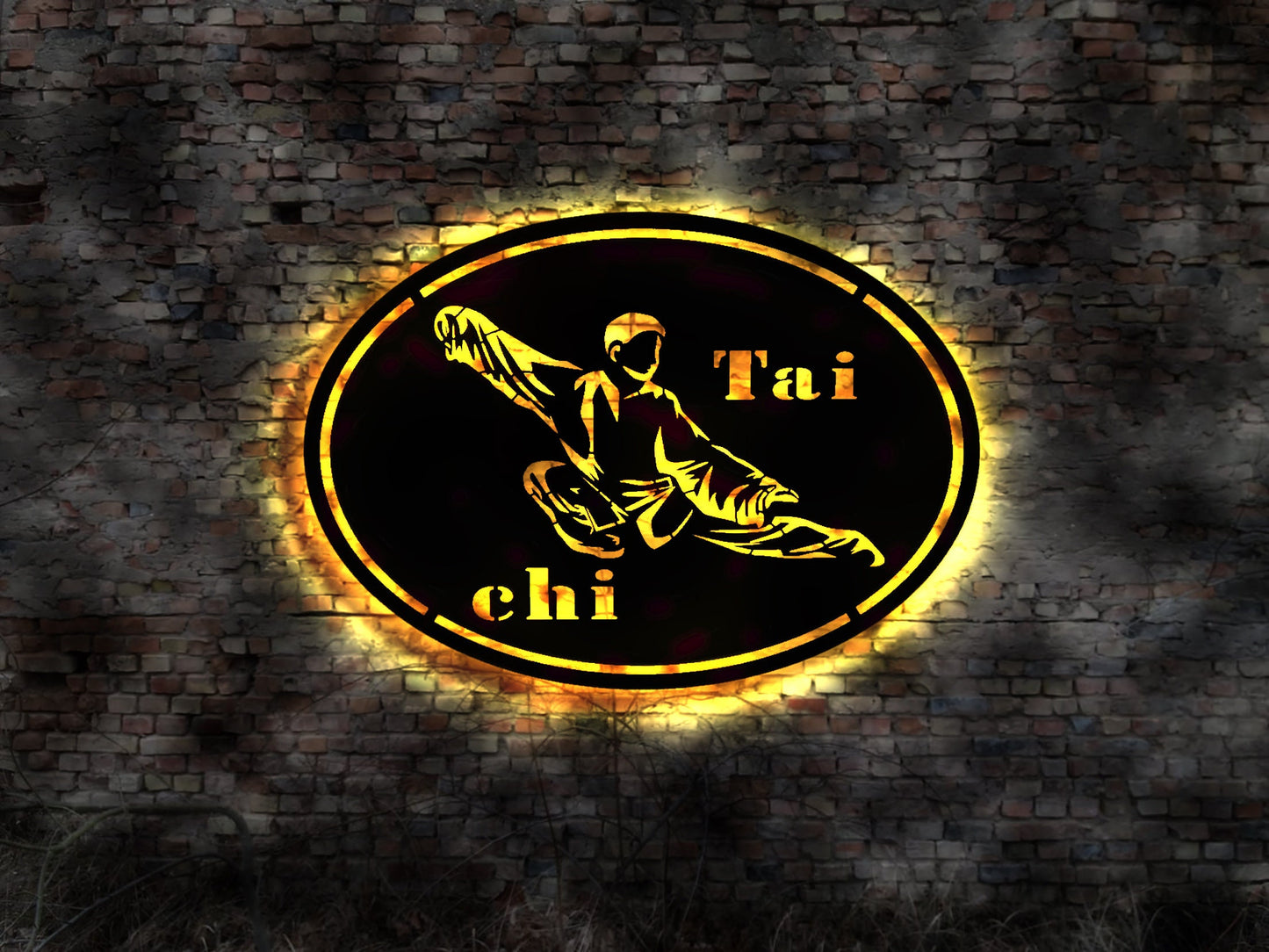 Tai chi LED  Bild Reiki Chakra Stein Kristall Halskette Deko Pendel Baum des Lebens3D Aufkleber Krone King Deko Buch Neonreklame Werbung