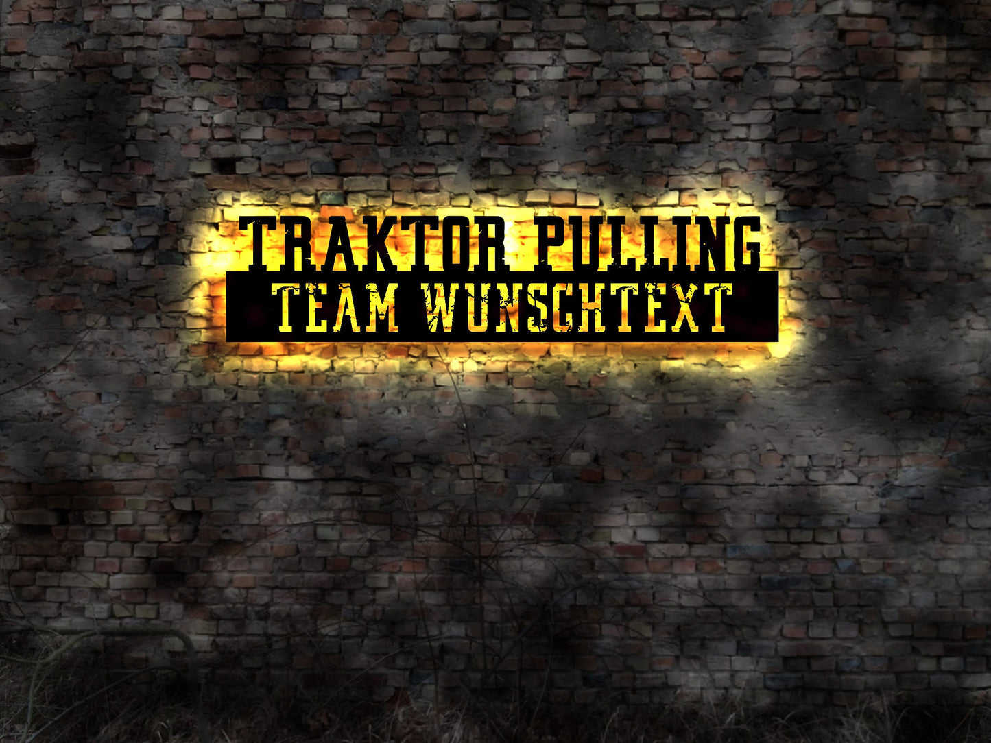 Traktor Pulling   Leuchtschild Reklame no Neon   Leuchtschild Bardeko Barschild Barbeleuchtung Treker Gewichte ziehen tuninen Tuning T-shirt