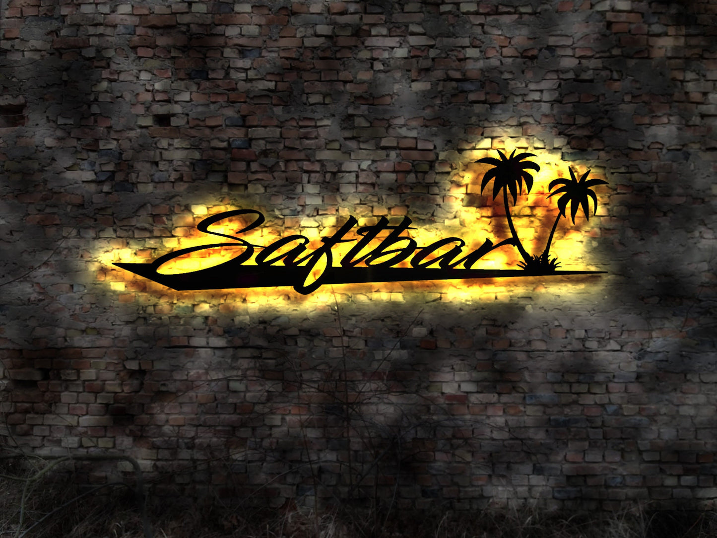 Saftbar Saft Fruchtsaft Säfte Obst Barschild  Leuchtschild Reklame no Neon  pressen Kiwi Äpfel Leuchtschild Bardeko Barschild Barbeleuchtung