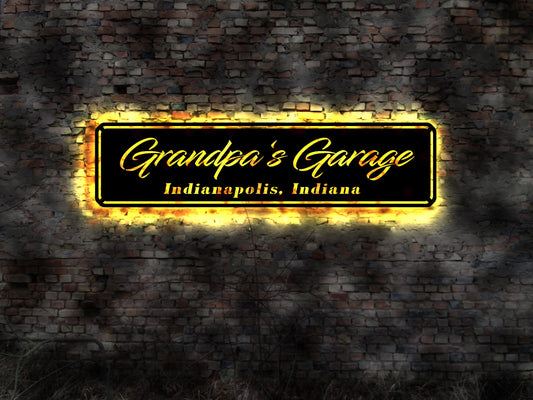 Opa Garage Schild  Geschenk Gift  Kundenspezifische Garage Dekor Vatertagsgeschenk Opa Schild no Metall Garage custom made für Mechaniker