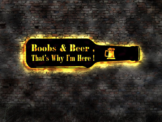Boobs and Beer  funny Usa Happy Hour Sauferei Schild Bierfass lustiges   sign Saufgelage Sauferei Alkoholvergiftung Biertrinker Braumeister