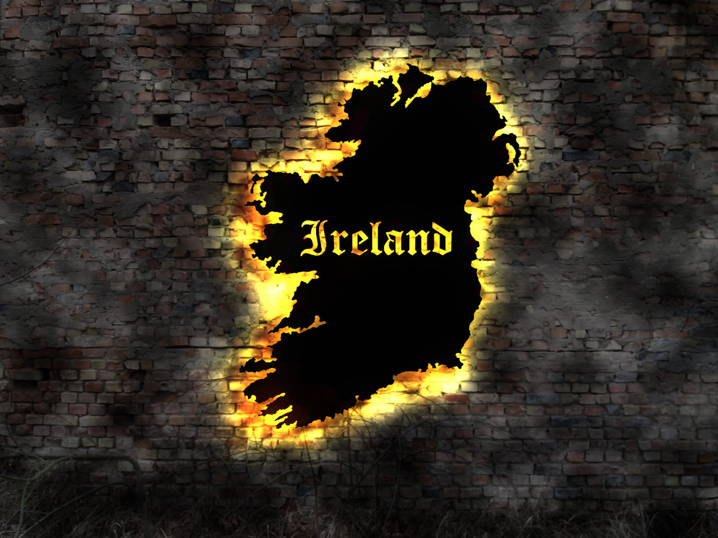 Skyline Ireland  Irland Dublin Fahne Flagge Flag  LED Wandbild aus Holz Stadt AK Karte Map Stadtplan  sign Silhouette Pension Motel Hotel