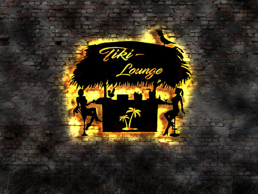 Cocktails Tiki Lounge Vip Leuchtschild Reklame no Neon sign Neonreklame Tattoo Buch Firma Blechschild Leuchtschild Wandsticker   sign
