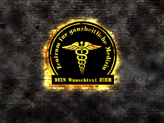 Zentrum für ganzheitliche Medizin Schild Tafel ganzheitlich alternative Therapie  Schild Wandtattoo Bild  Heilpraktiker Alternativmedizin