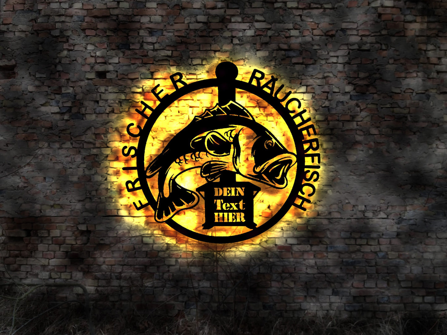 Räucherfisch geräuchert Räucherofen Fisch räuchern Anleitung  Aufkleber Wandtattoo Aufkleber Buch Schild LED Fischladen Fischrestaurant