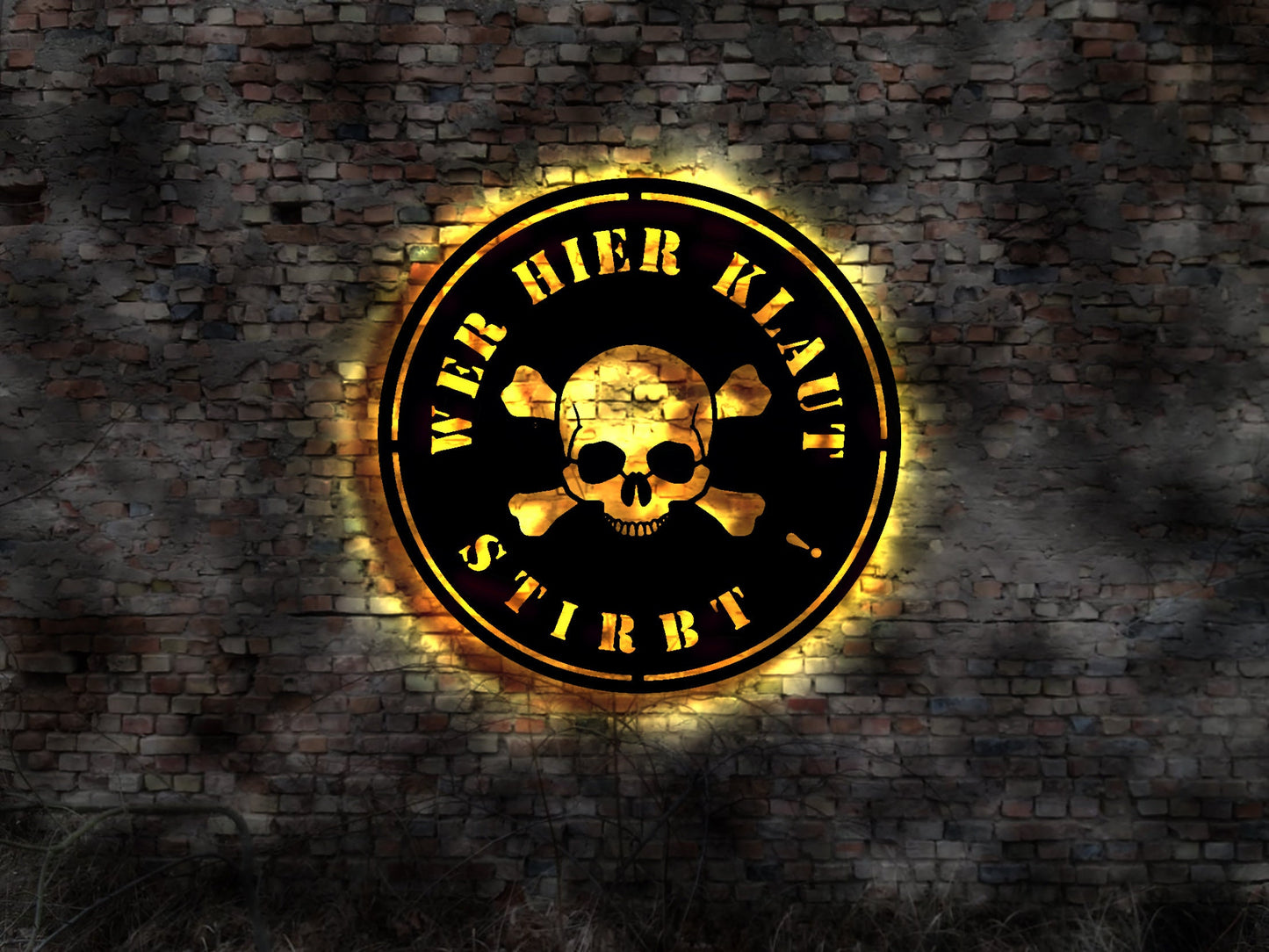 Schild Wer klaut stirbt  sign no neon Leuchtreklame Laden Geschäft store Flomarkt Trödel Trödelhalle Deko Schild Aufkleber Hinweisschild