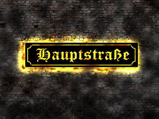 Hauptstaße Schilder Vintage Look Schild