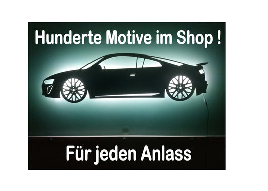 DEIN Wunschmotiv als LED Leuchtschild beleuchtetes Bild individueller Schriftzug individuelles Schild Namensschild Fußmatte Wandbehang