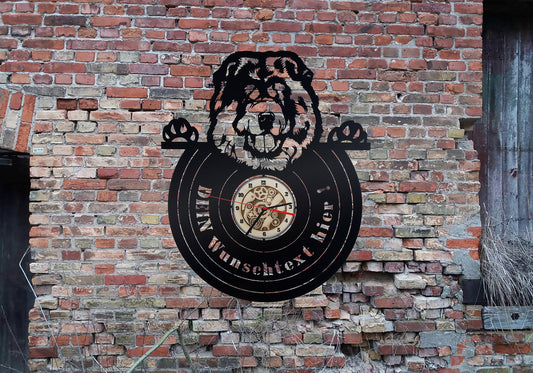 Chow Chow  Wanduhr Uhr Holzuhr Uhren Ziffernblatt Clock Holz Armbanduhr  Dog Hund