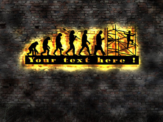 Gerüstbau Gerüstbauer Baugerüst Neonreklame LED Wandbild Aufkleber Traverse Aufkleber Bild Plakat LED Wandbild Deko Schild Aufkleber