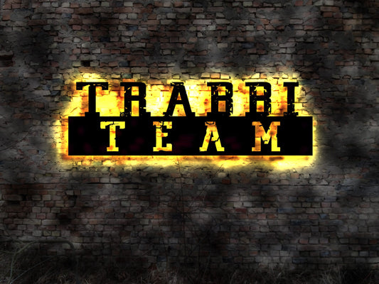 LED Leuchtreklame Schild  Trabbi  Team sign Vintage no Aufkleber