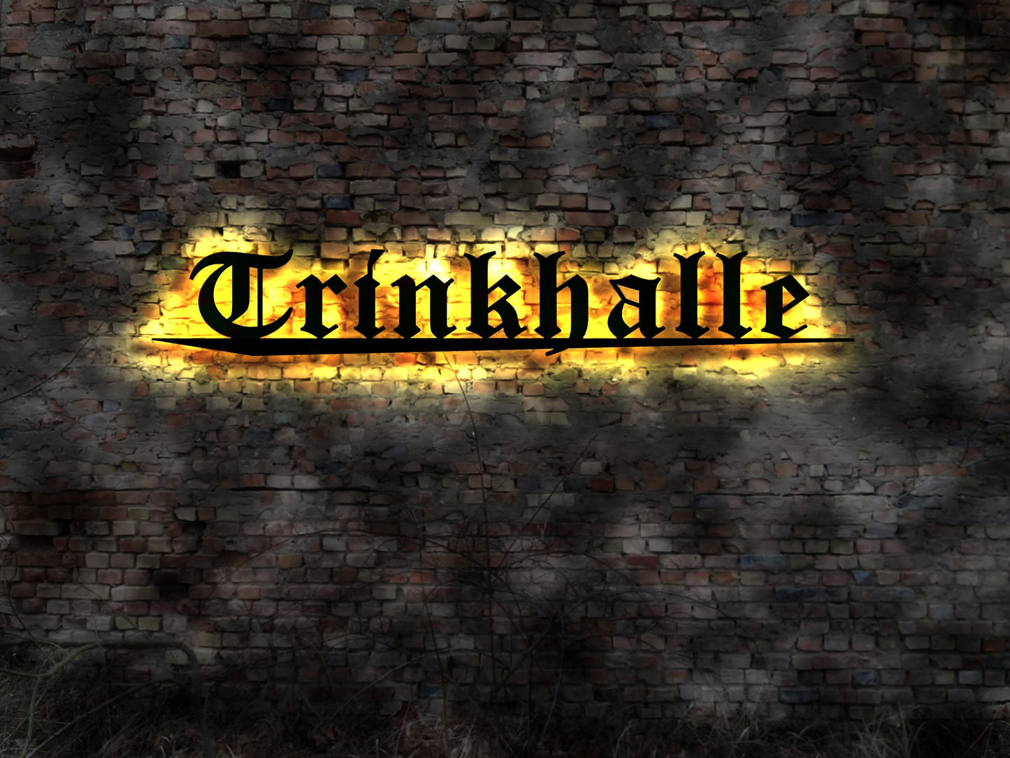 Trinkhalle  Gasthaus Gaststätte Brauerei Bier Brauset Set Brauer Buch no Neonreklame Leuchtschild Emailschild Hopfen Malz Gerste Neon sign