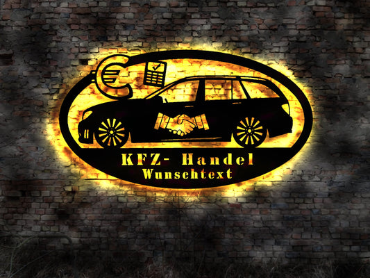 LED Schild KFZ Handel Händler Autohandel