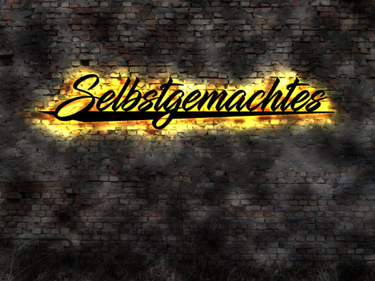 Handmade Schild Handarbeit Handgemachtes Selbstgemachtes  Leuchtschild Neon sign Hand made Manufaktur