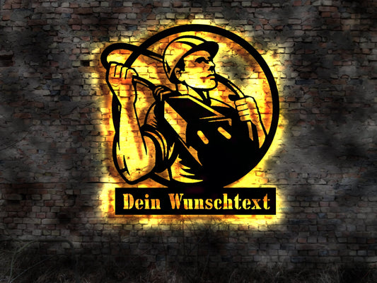Elektriker Elektro Schild Warnschild Reklame Buch Bild Wandbild Stromprüfer Schild LED Deko Wandsticker Leuchtbild Neonreklame Geschenk Idee