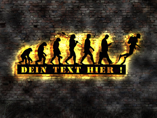 Taucher Evolution Taucherausrüstung Taucheranzug Taucherbrille Schnorchel Flossen Wandbild Sauerstoffflasche Taucherflossen Polizeitaucher