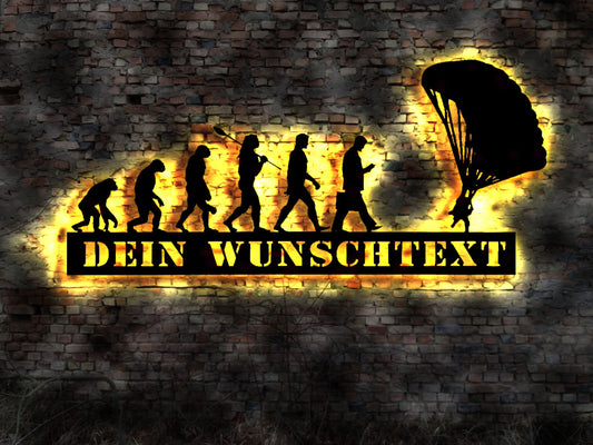 Evolution Paragliding LED Wandbild Schirm Ausrüstung Gutschein Gleitschirm Motorgleitschirm Fallschirm Aufkleber Leuchtschild sign